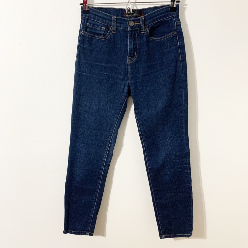 Urban Outfitters BDG Dark Wash High Rise Grazer Cigarette Jeans Cropped Skinny